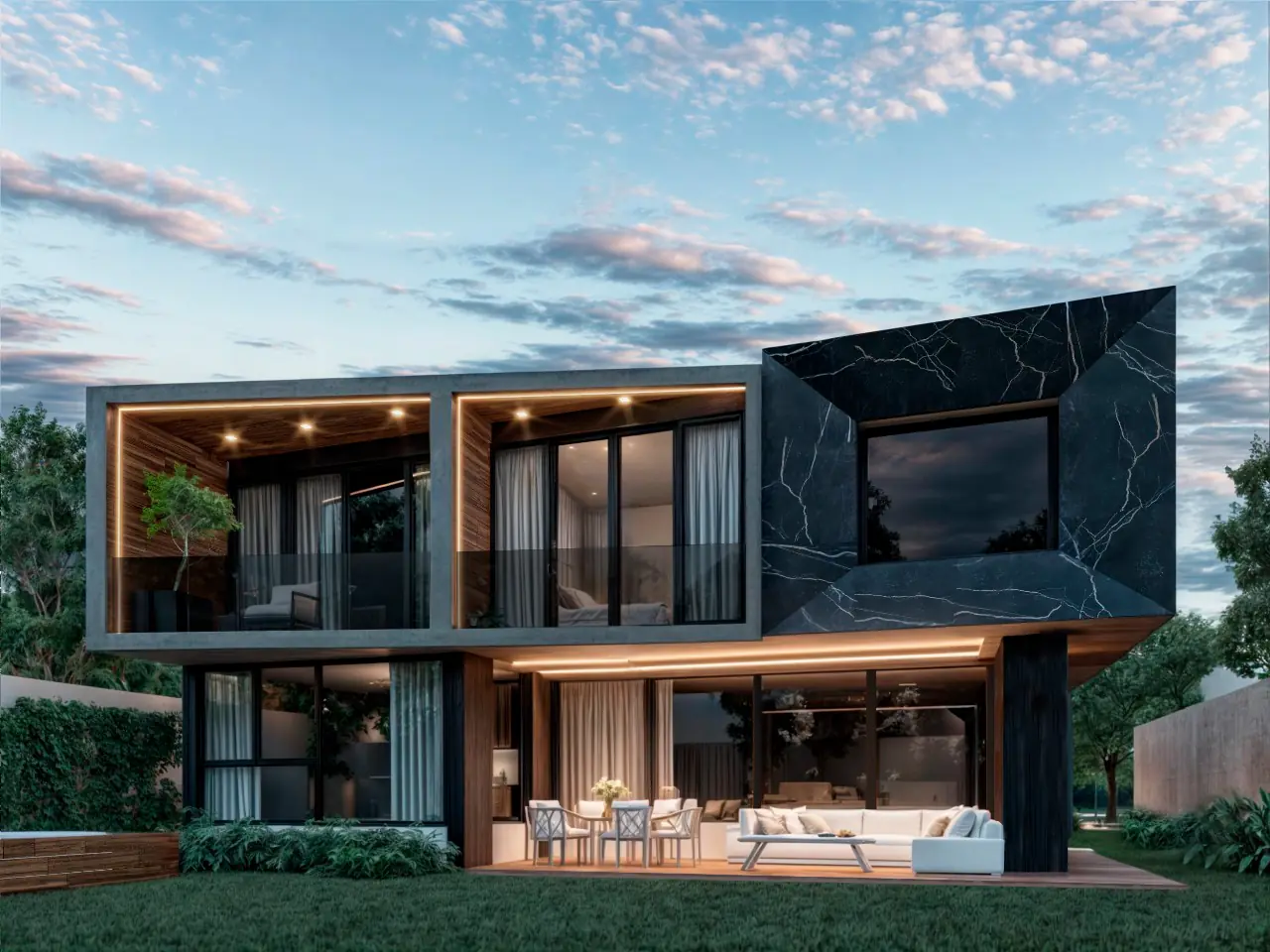Render de anteproyecto de casa residencial en Puebla